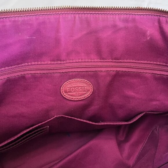 FOSSIL | Sydney Zip Top Leather Tote Shoulder Bag - Picture 6 of 16